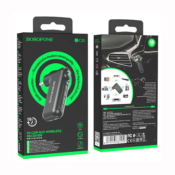 Borofone Bluetooth receiver BC35 Wideway AUX - Black